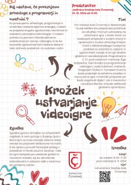 Krožek ustvarjanje videoigre